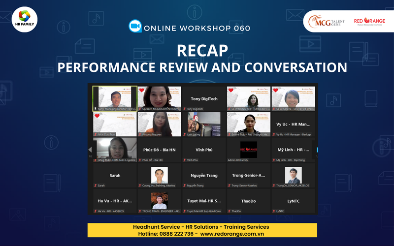 RECAP ONLINE WORKSHOP: PERFORMANCE REVIEW & CONVERSATION