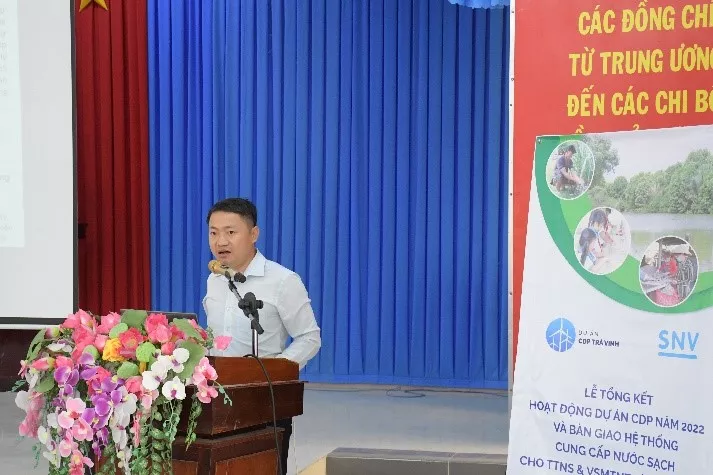 Picture 3: Mr. Pham Xuan Tuan spoke at work shop ( Photo courtesy of TWPC)